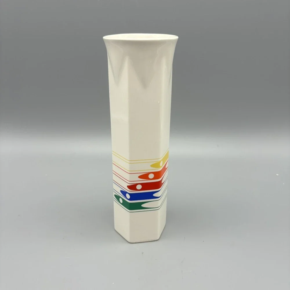 Vintage FTD Rainbow Vase 7